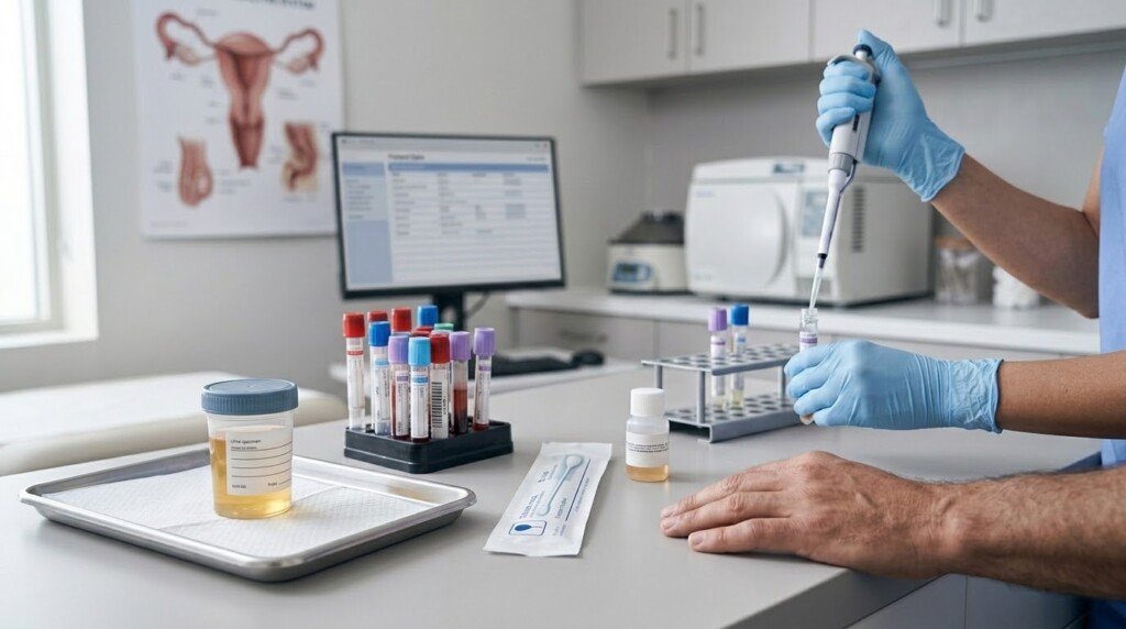 STI Testing for Men: What to Expect with urine blood and swab samples