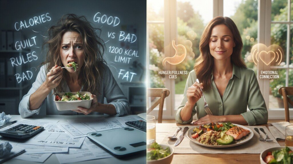 mindful eating for emotional eating vs restrictive dieting