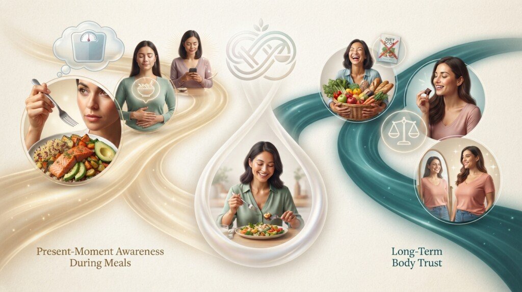 mindful eating vs intuitive eating core difference