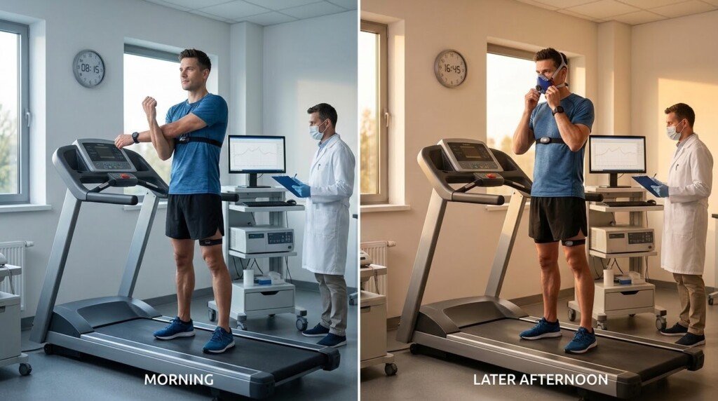 morning vs evening VO2 max test