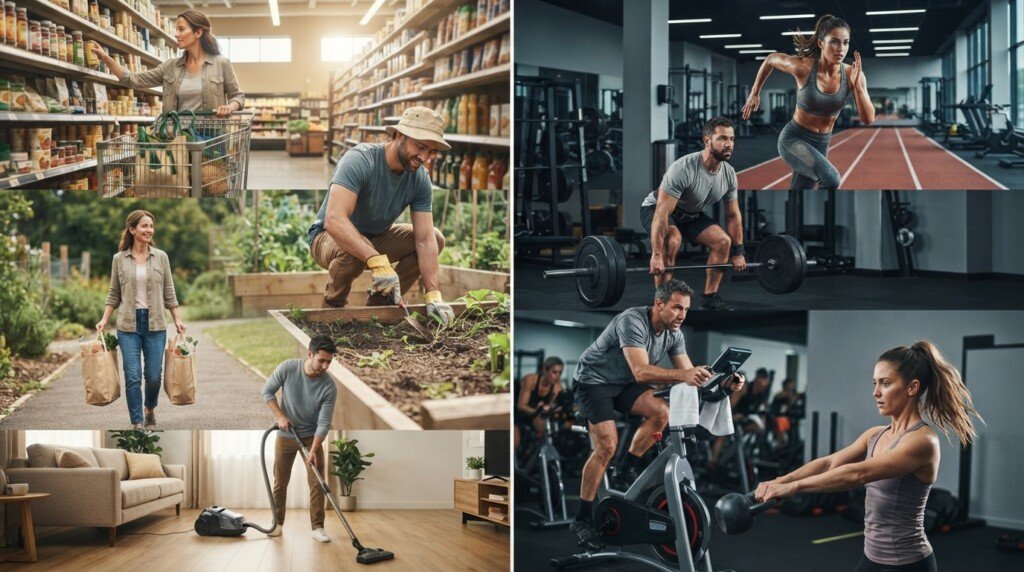 what activities count as NEAT compared to exercise