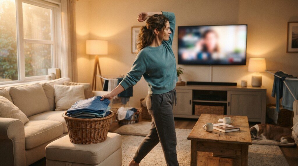 how to increase NEAT calories while watching TV