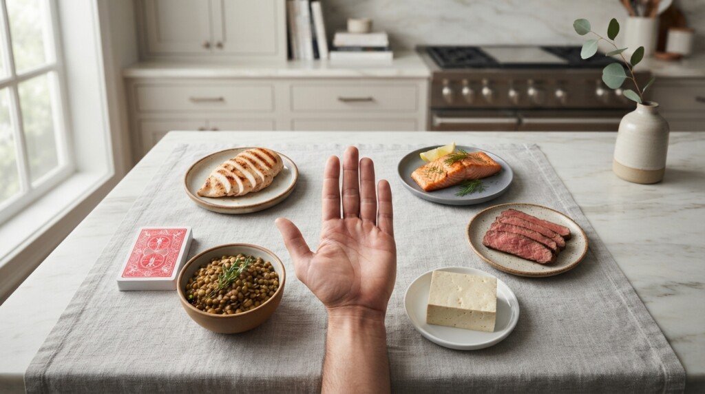 visually estimate portion sizes protein