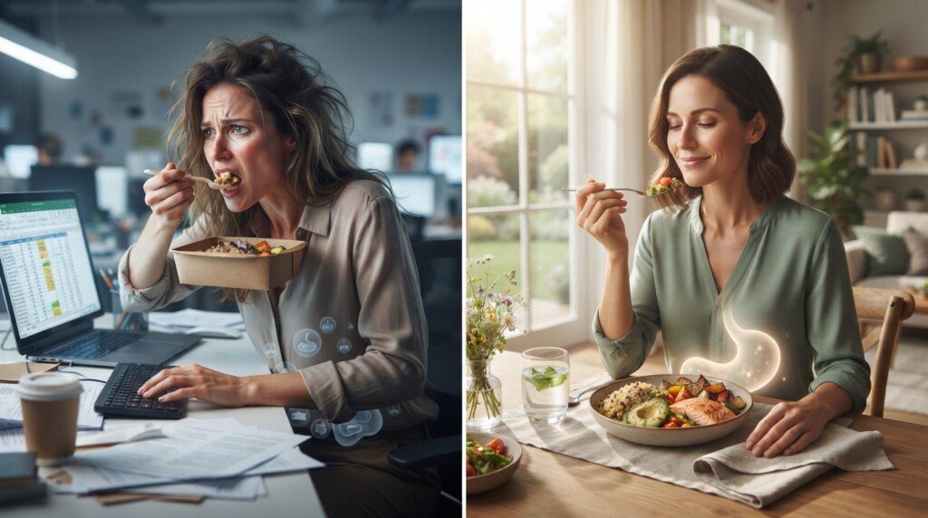 mindful eating and digestion comparison