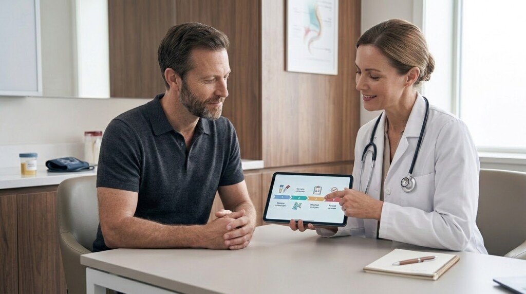 STI Testing for Men: What to Expect when discussing testing windows with a doctor