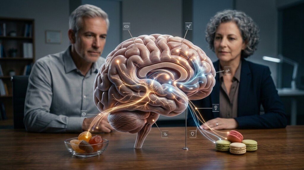 sugar dopamine brain reward pathway