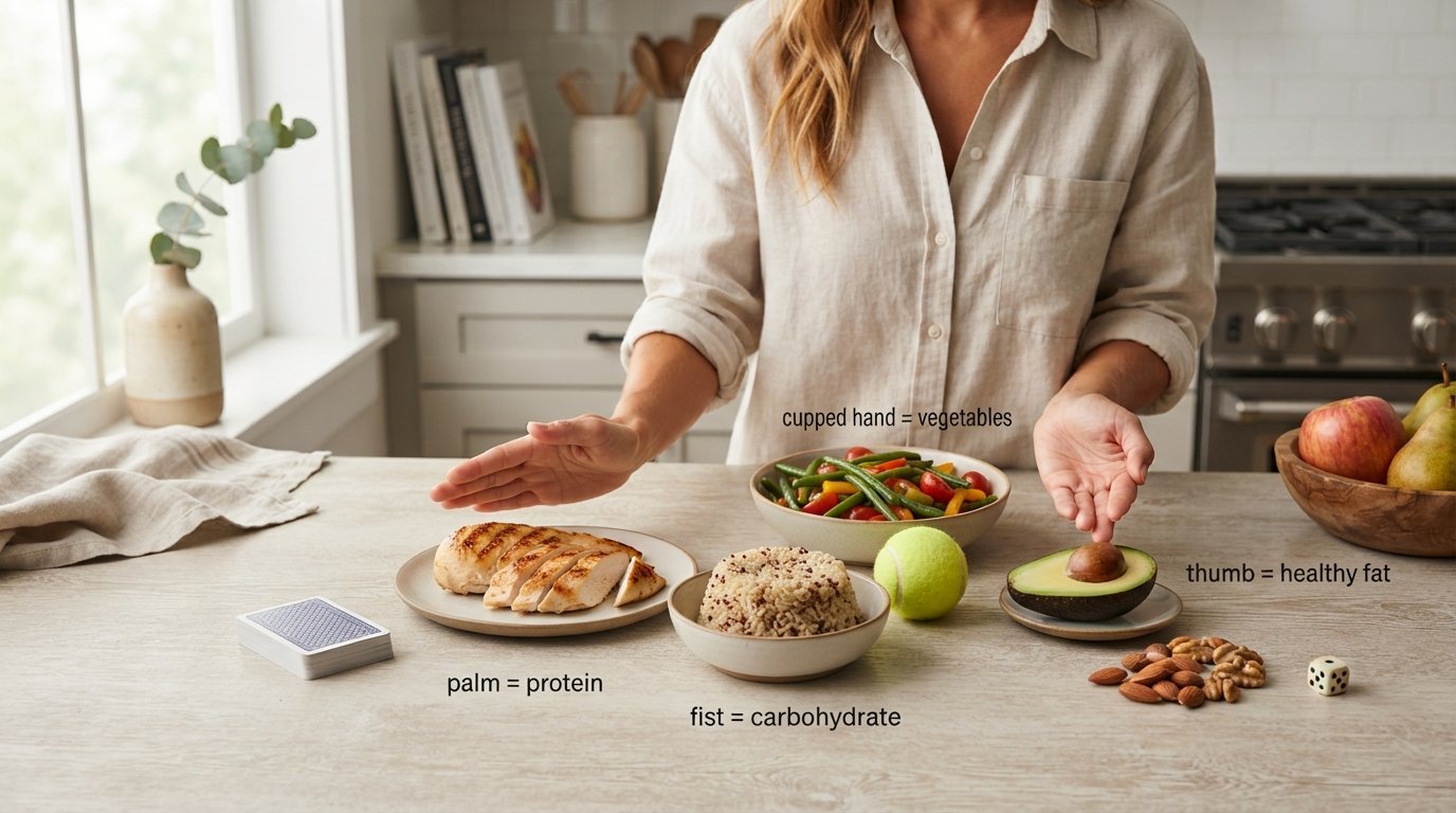visually estimate portion sizes